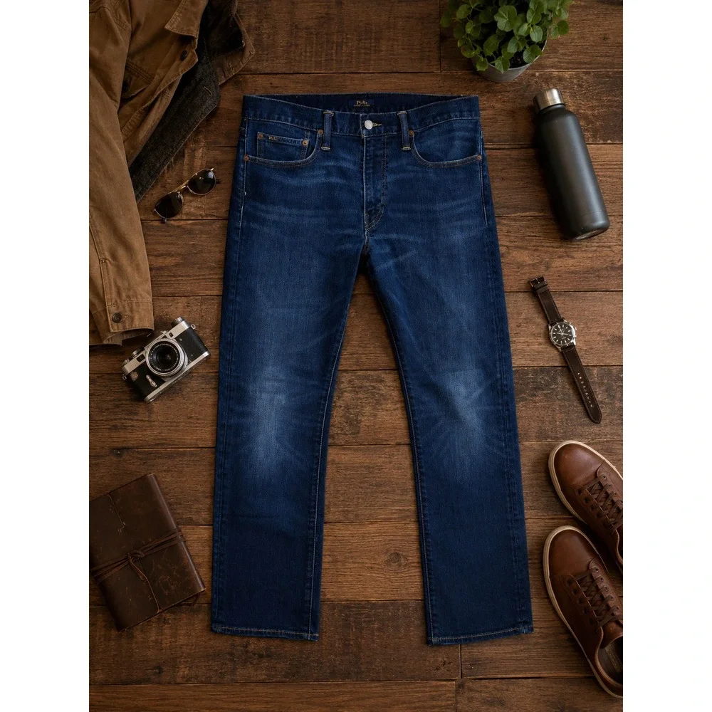 Polo Ralph Lauren Men's Varick Slim Straight Blue Jeans, Size 33X30